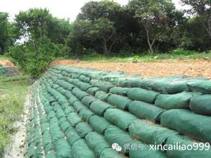 防汛編織袋廠家供應(yīng)生態(tài)袋綠色土工布袋邊坡防護(hù)袋實拍